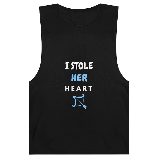 I stole Her Heart, His and hers , valentines day Barnard Tanks