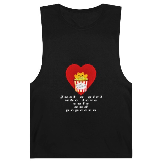 just a girl who love cats and popcorn Barnard Tanks