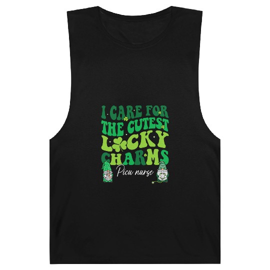 Groovy Retro NICU Nurse St Patrick's Day Barnard Tanks