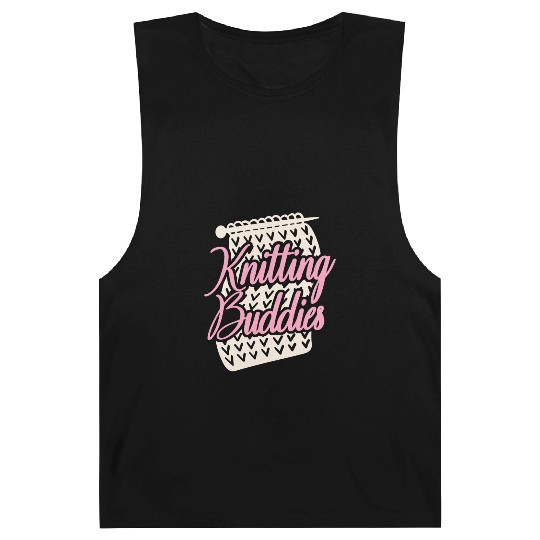Knitting Knitter Friends Besties Barnard Tanks