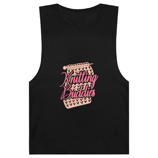 Knitting Knitter Friends Besties Barnard Tanks