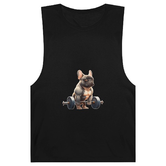 Funny French Bulldog Bodybuilding Gym Barnard Tanks