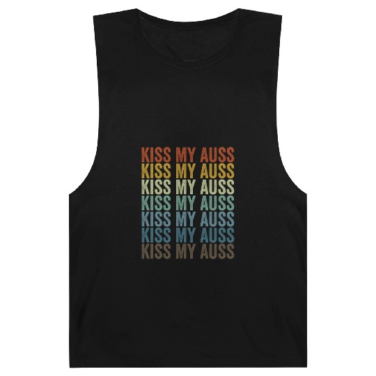 Kiss My Auss Australian Shepherd Dog Dog Lover Barnard Tanks
