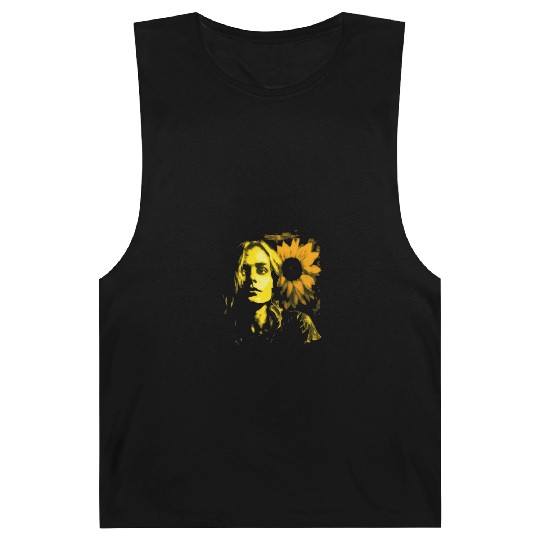 Art Painting Lover Sunflower Girl Art Painting Barnard Tanks