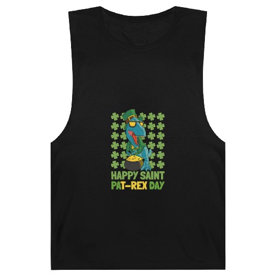 Dinosaur T Rex Dino St Patricks Day Barnard Tanks