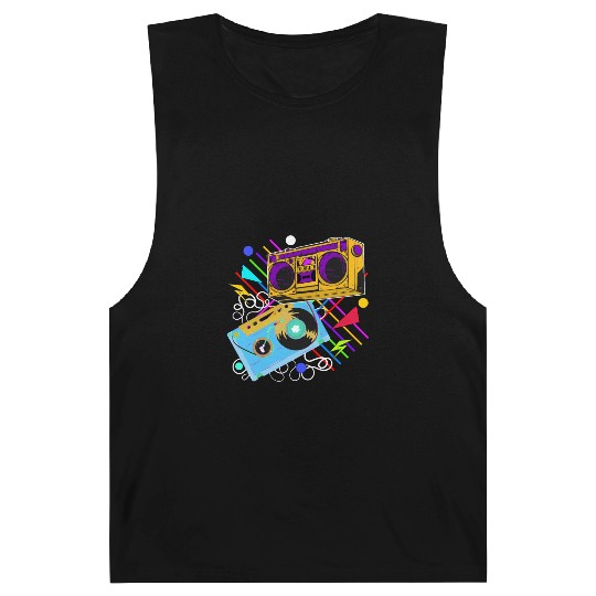 80s 90s Music Aesthetic Vintage Boombox Retro Cass Barnard Tanks