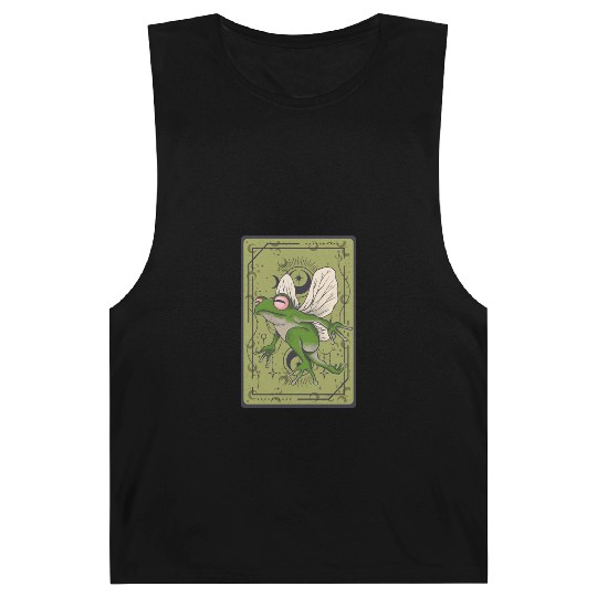 Frog Fairy Tarot Card Celestial Moon Occult Cottag Barnard Tanks