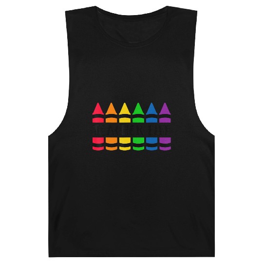 Teacher Life Crayon CRAY Teacher Barnard Tanks