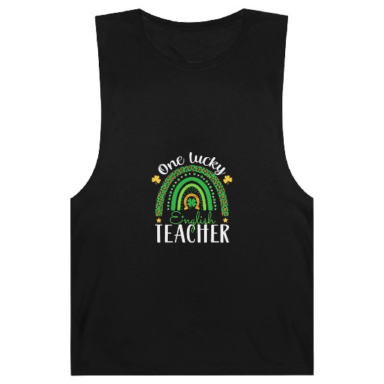 One Lucky English Teacher funny St Patrick's day Barnard Tanks