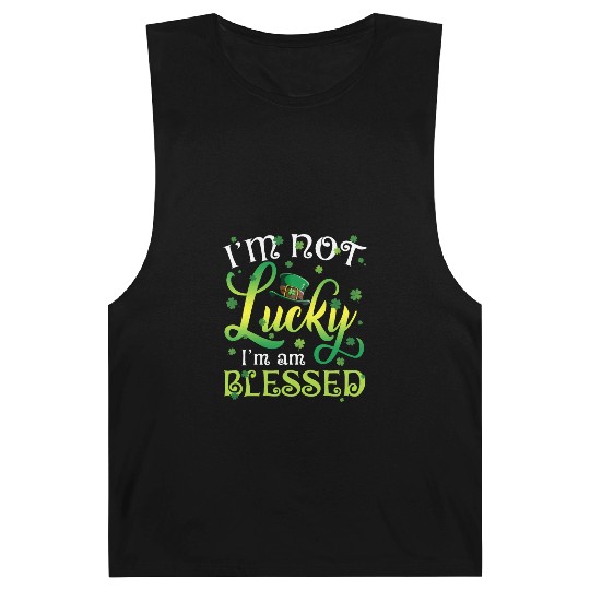 I’m Not Lucky I’m Blessed Saint Patrick Day Barnard Tanks