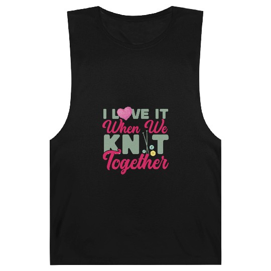 Knitting Knitter Friends Besties Barnard Tanks