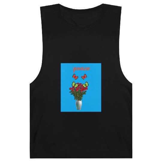 beautiful butterflies and flowers Barnard Tanks