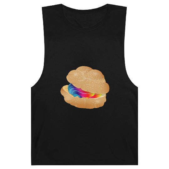 Illustration of a colorful filled cream puff Barnard Tanks
