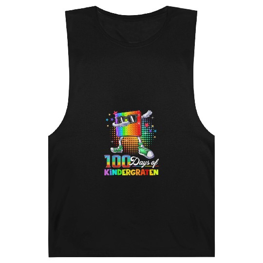 100 Days Of Kindergarten School Teacher Funny Barnard Tanks