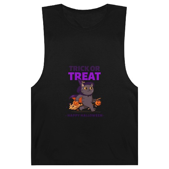 Trick Or Treat Happy Halloween Barnard Tanks