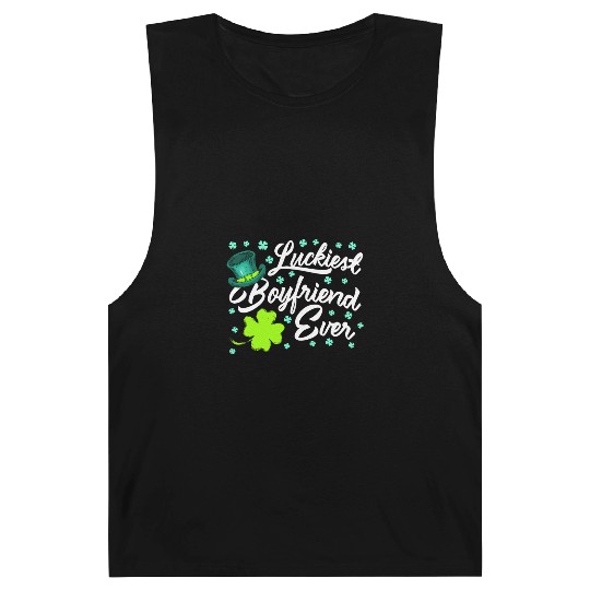 Luckiest Boyfriend Ever Valentine's Day Barnard Tanks