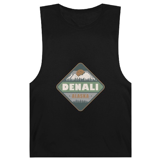 Denali Alaska US Vintage Hiking Design Barnard Tanks