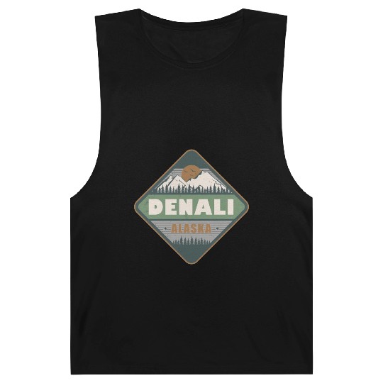 Denali Alaska US Vintage Hiking Design Barnard Tanks