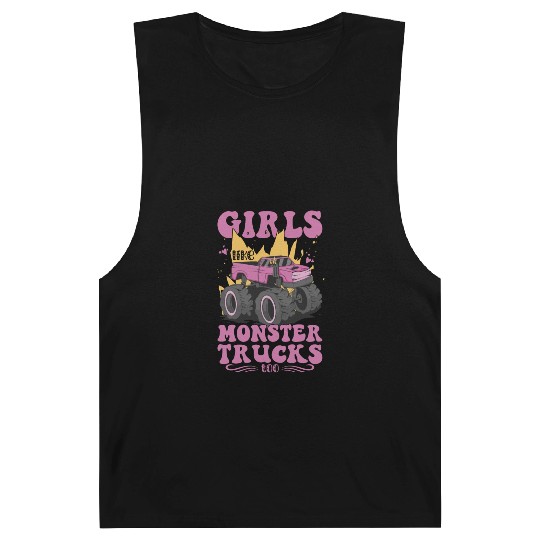 Girls Like Monster Trucks Too Girls Monster Truck Barnard Tanks