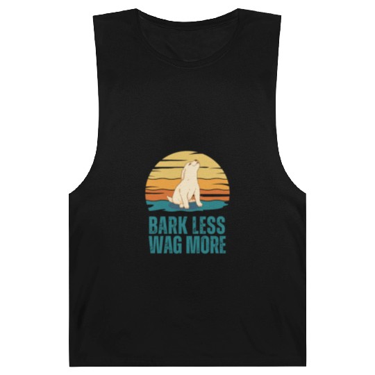 Bark Less Wag More Puppy Dog Barnard Tanks