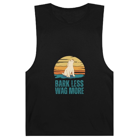 Bark Less Wag More Puppy Dog Barnard Tanks
