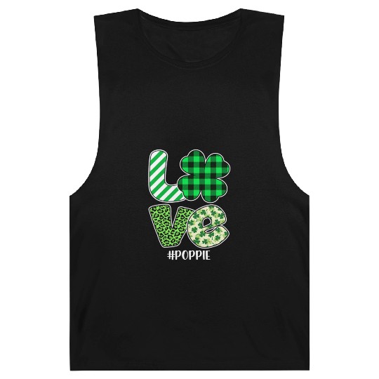 Love Poppie Green Plaid Leopard Shamrock Barnard Tanks