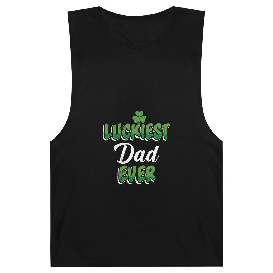 St. Patrick's Day saying Luckiest Dad ever Barnard Tanks