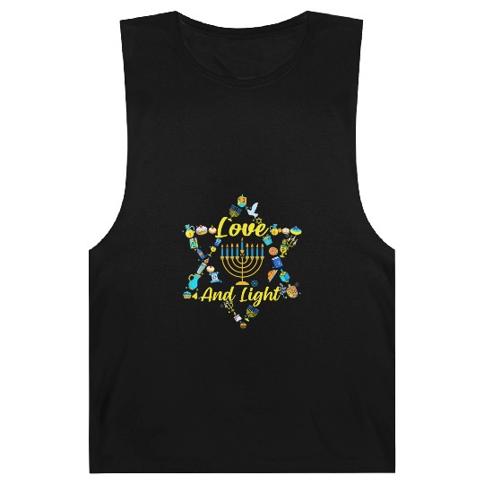 Love and Light Hanukkah Barnard Tanks Jew Menorah Jewish C