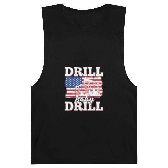 Oilfield Oil Drilling Us Flag Drill Baby Drill Barnard Tanks