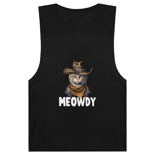 Meowdy Cat Meme Country Meow Howdy Funny Barnard Tanks