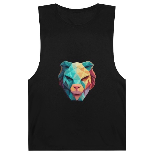 Geometric Lion Polygon Low Poly Lions Face Barnard Tanks