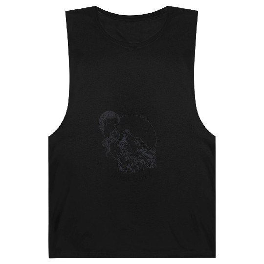 Stay Wild Moon Child Wolf Howling at Moon Goddess Barnard Tanks