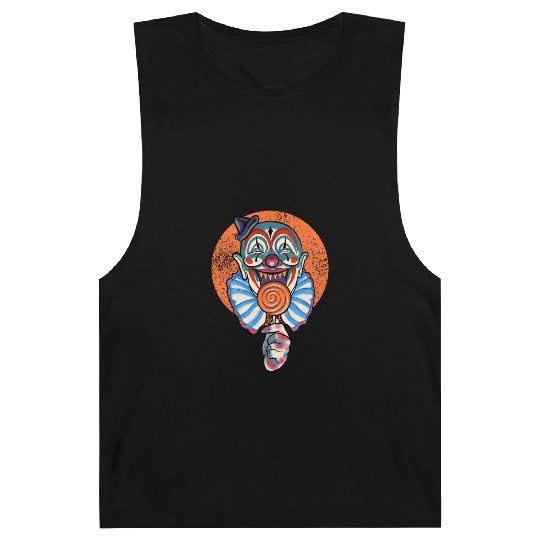 Horror Candy Corn Clown Barnard Tanks