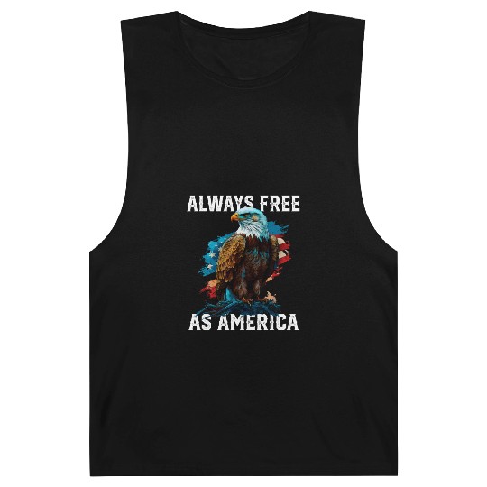 Always Free as America American Bald Eagle USA Barnard Tanks