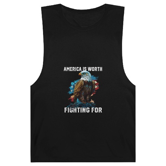 America is Worth Fighting For American Bald Eagle Barnard Tanks
