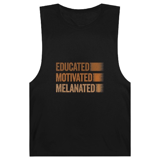 Educated Motivated Melanated Black History African Barnard Tanks