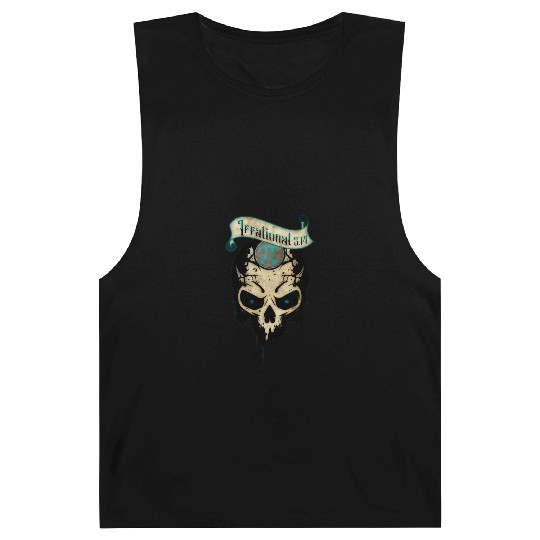PI Day Irrational Skull Design Teal Edition Barnard Tanks