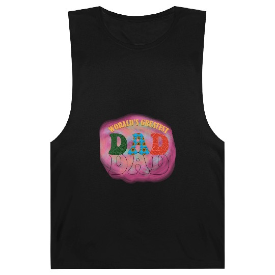 WORALDS GREATEST DAD Sublimation Barnard Tanks
