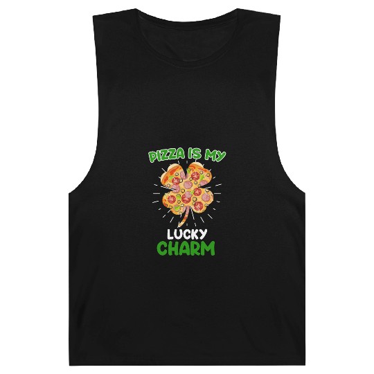 Pizza is my Lucky Charm Pizza Fan Barnard Tanks