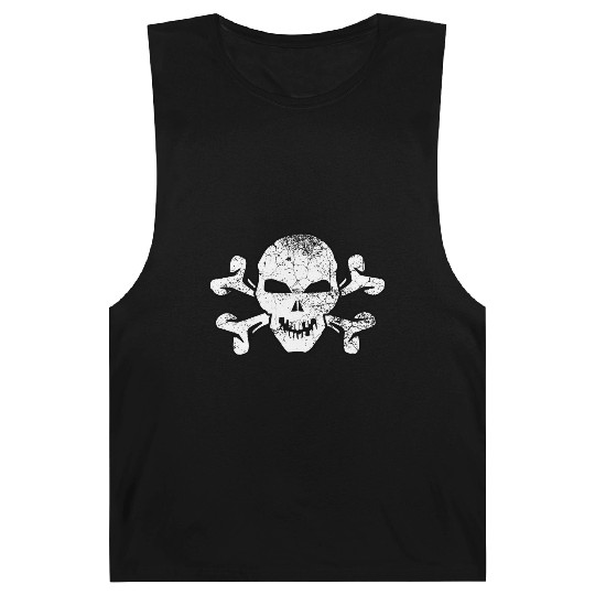 Cracked Skull And Crossbones Barnard Tanks