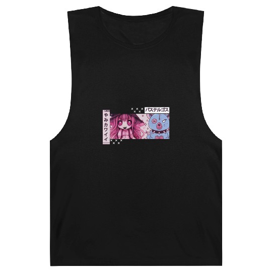 Yami Kawaii Witch Chibi Anime Japanese Aesthetic Barnard Tanks