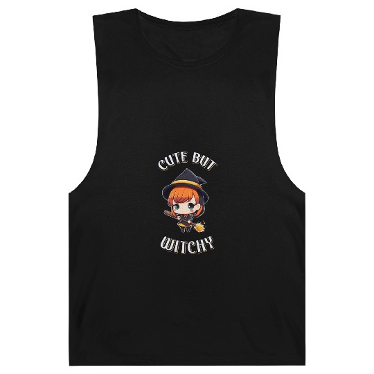 Cute But Witchy Chibi Witch Wicca Barnard Tanks