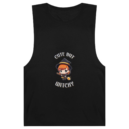 Cute But Witchy Chibi Witch Wicca Barnard Tanks