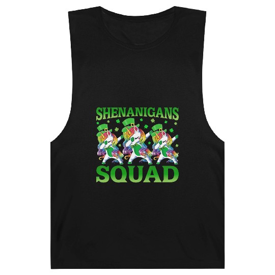 Shenanigans Squad Unicorn Patricks Day Lepricorn Barnard Tanks