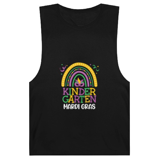 Cute Boho Rainbow Mardi Gras Kindergarten Teacher Barnard Tanks