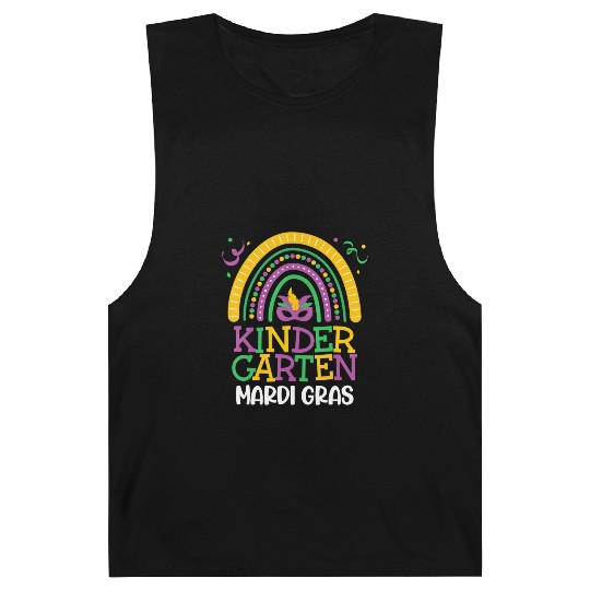 Cute Boho Rainbow Mardi Gras Kindergarten Teacher Barnard Tanks