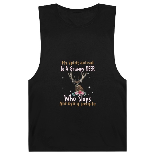 My Spirit animal Is A Grumpy Deer Barnard Tanks