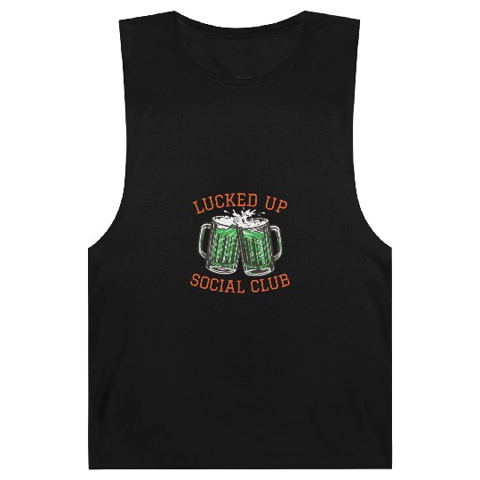 Lucked Up Soociial Clubb, Green Beer, Irish Group Dri Barnard Tanks