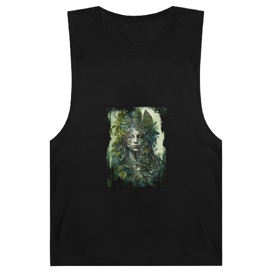 Nature Goddess - Woodland Witchy Forest Greenwoman Barnard Tanks