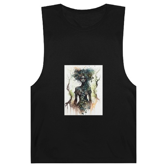 Black Nature Goddess - African American, Woodland Barnard Tanks